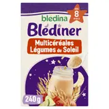 Céréales bébé du soir dès 8 mois Multicéréales Légumes du soleil Blédiner BLEDINA
