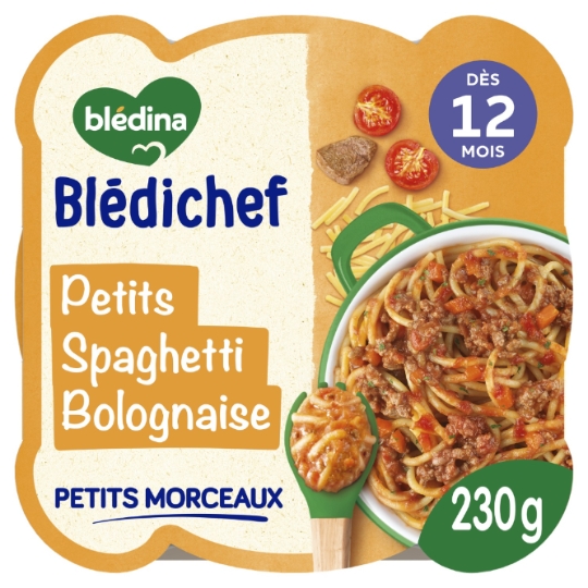 Plat bébé dès 12 mois Spaghetti Bolognaise Blédichef BLEDINA