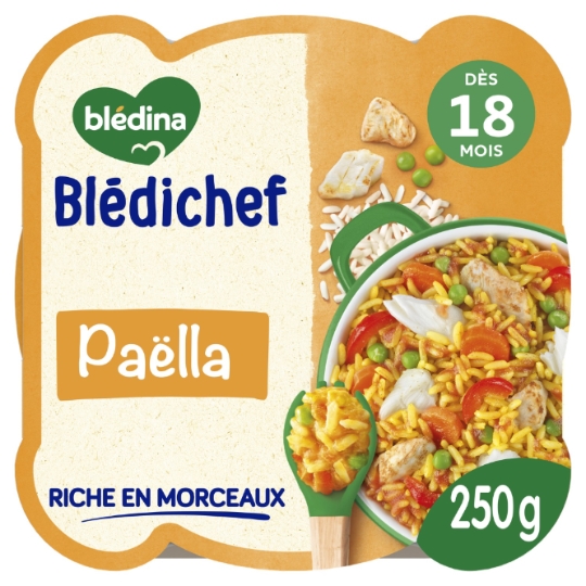 Plat bébé dès 18 mois Paëlla Blédichef BLEDINA