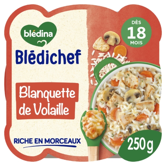 Plat bébé dès 18 mois Blanquette De Volaille Blédichef BLEDINA