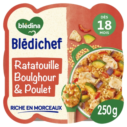 Plat bébé dès 18 mois Ratatouille Boulghour et Poulet Blédichef BLEDINA
