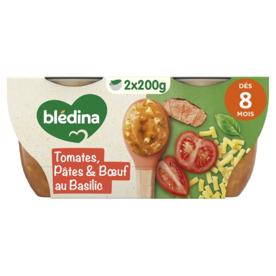 Plat bébé dès 8 mois Tomates Petites Pâtes Bœuf Idées Maman BLEDINA