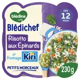 Plat bébé du soir dès 12 mois Risotto aux Épinards Blédichef BLEDINA