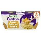 Plat bébé du soir dès 8 mois Panais Butternut et Polenta Blédiner BLEDINA