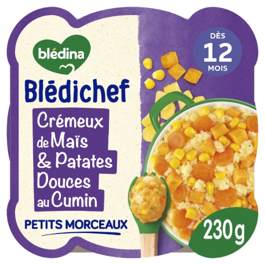 Plat bébé Maïs & Patates Douces au cumin dès 12 mois BLEDINA