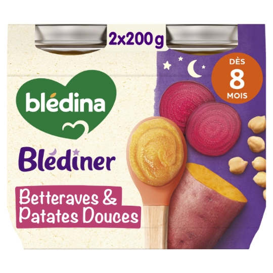Plat Bébé dès 8 mois Betteraves et Patates Douces Blediner BLEDINA
