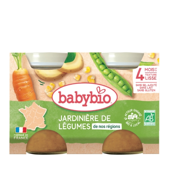 Plat bébé dès 4 mois Jardinière de légumes Bio BABYBIO