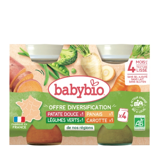 Plat bébé dès 4 mois Légumes Bio BABYBIO