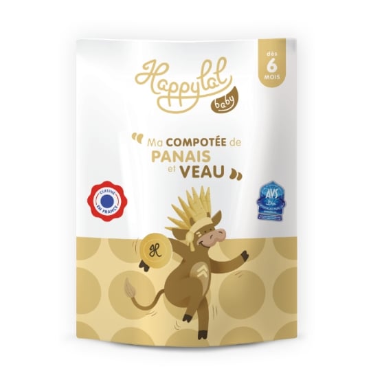 Plat bébé dès 6 mois Panais et Veau Halal HAPPYLAL