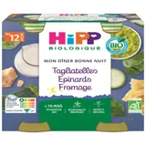 Plat bébé du soir dès 12 mois Tagliatelles Épinards Fromage Bio Mon Dîner Bonne Nuit HIPP BIOLOGIQUE