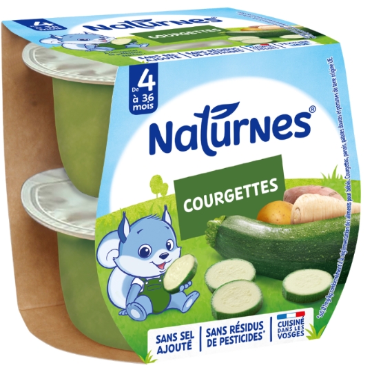 Plat bébé dès 4 à 6 mois Courgettes NATURNES