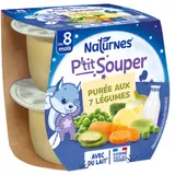 Plat bébé du soir dès 8 mois 7 légumes P'tit Souper NATURNES