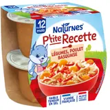 Plat bébé dès 15 mois Légumes Poulet basquaise P'tite recette NATURNES