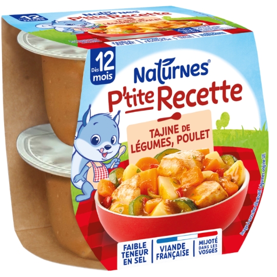 Plat bébé dés 12 mois Tajine de Poulet P'tite recette NATURNES