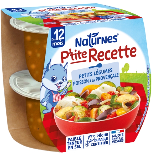 Plat bébé dés 12 mois Poisson à la provençale P'tite recette NATURNES