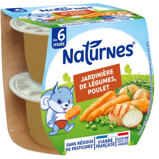 Plat bébé dès 6 mois Jardinière de Légumes et Poulet NATURNES