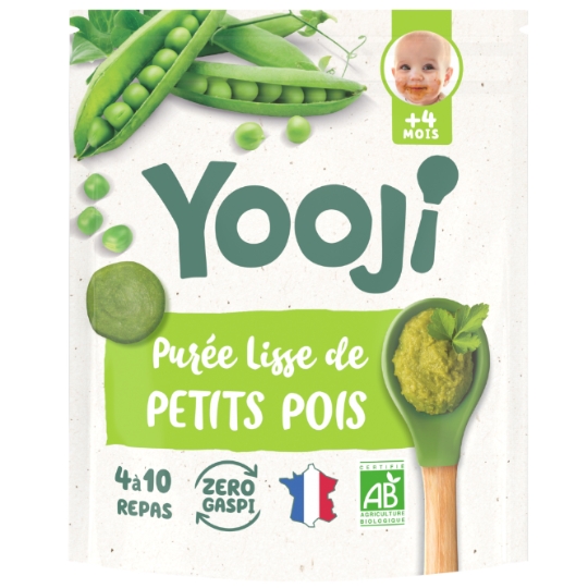 Plat bébé Dès 4 mois Purée Lisse Petit Pois Bio YOOJI