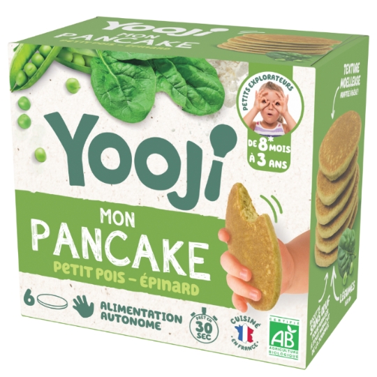 Plat bébé De 8 à 36 mois Pancake Petit Pois Epinard Bio YOOJI