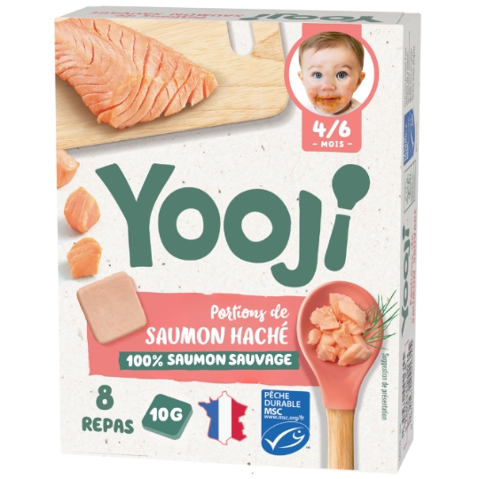Plat bébé Dès 4/6 mois Hachés de Saumon Sauvage Bio YOOJI