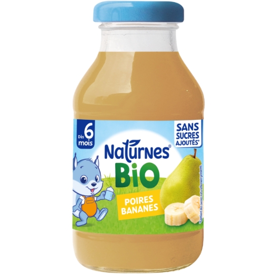 Boisson bébé dès 6 mois Poire Banane Sans Sucres Ajoutés Bio Naturnes NESTLE