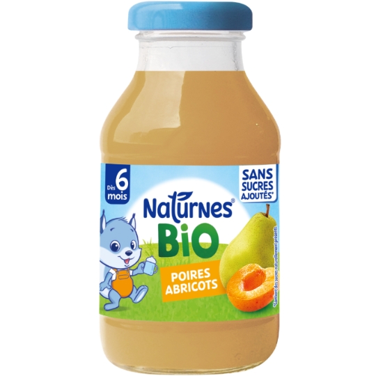 Boisson bébé dès 6 mois Poire Abricot Sans Sucres Ajoutés Bio NATURNES