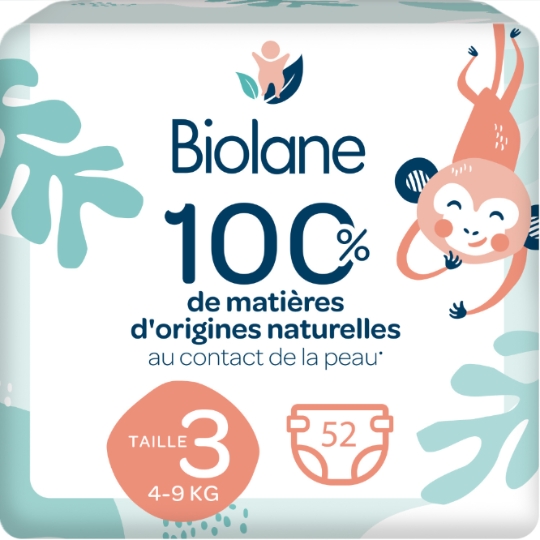 Couches Bébé Taille 3 4-9Kg Naturelles BIOLANE