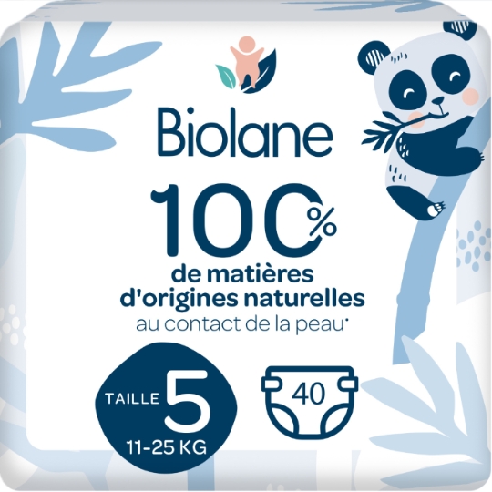 Couches Bébé Taille 5 11-25kg Naturelles BIOLANE