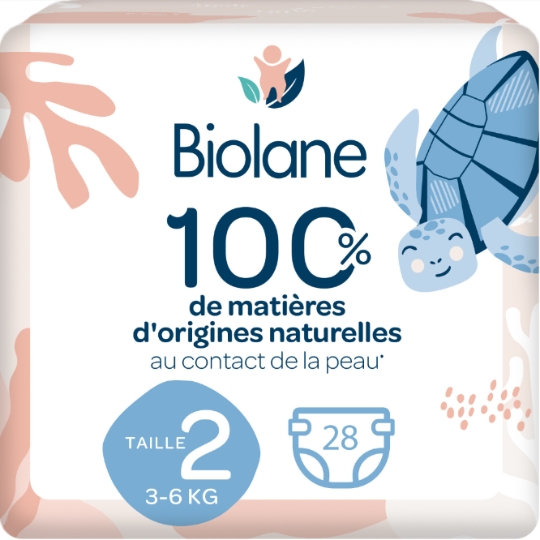 Couches Bébé Taille 2 3-6Kg Naturelles BIOLANE