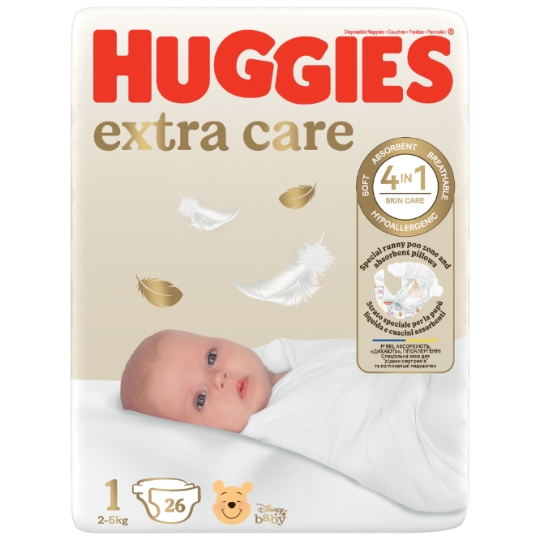 Couches Bébés Taille 1 Extra Care HUGGIES