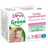 Couches Bébé Taille 5 11-25kg Hypoallergéniques LOVE & GREEN