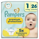 Couches Bébé 2-5kg Taille 1 Premium Protection PAMPERS