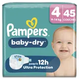 Couches Bébé 9-14kg Taille 4 Baby Dry PAMPERS