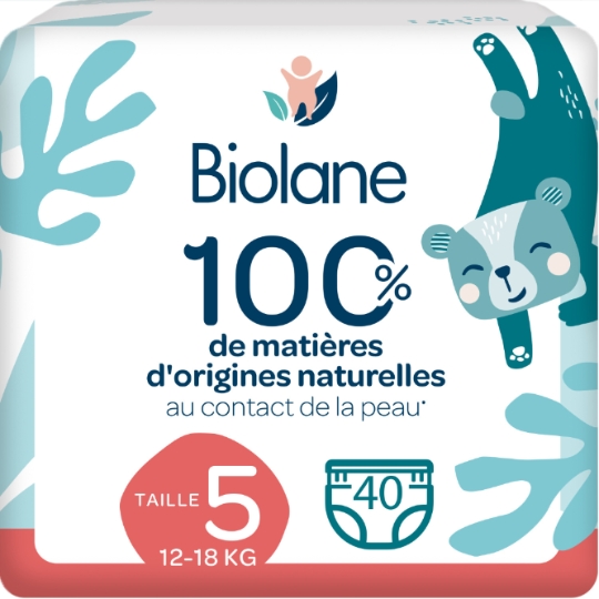 Couches-Culottes Taille 5 12-18kg Naturelles BIOLANE