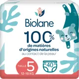 Couches-Culottes Taille 5 12-18kg Naturelles BIOLANE