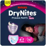 Sous-vêtements de nuit 4-7ans 17-30kg Fille Jumbo Pack DryNites HUGGIES
