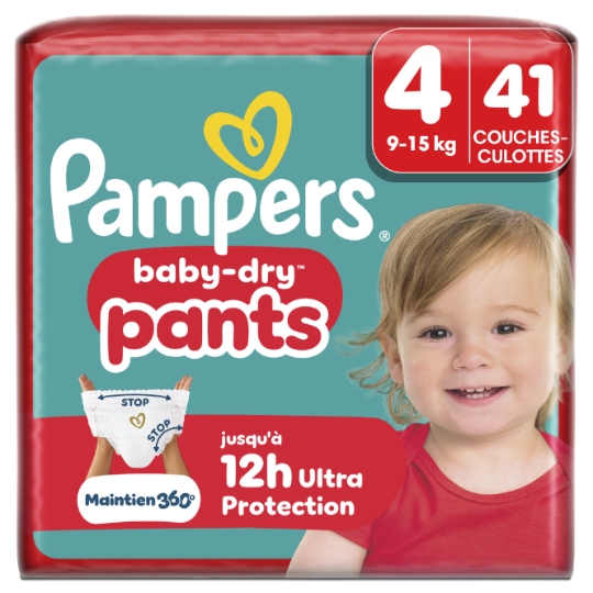 Couches-Culottes 9-15kg - Taille 4 Baby-Dry Pants PAMPERS