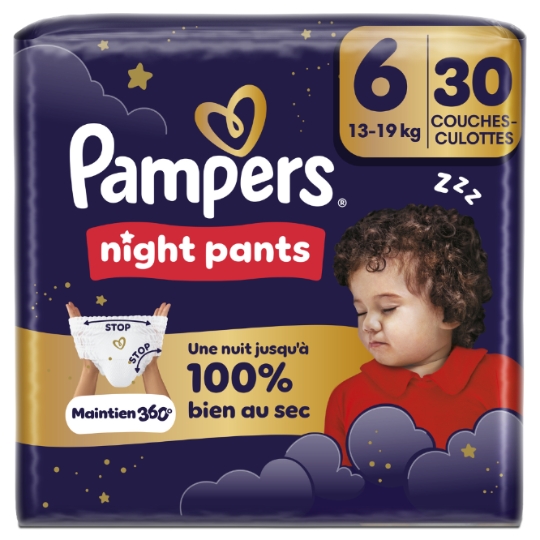 Couches-Culottes 13-19kg Taille 6 Night Pants PAMPERS