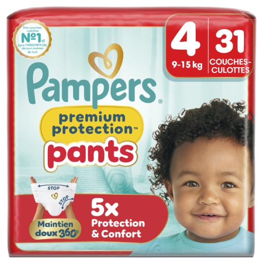 Couches Culottes Bébés  Premium Protection Pants 9-15kg Taille 4  PAMPERS