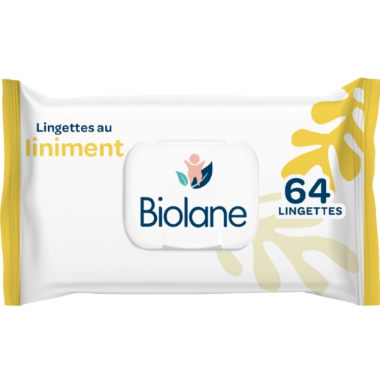 Lingettes bébé au liniment oléo calcaire BIOLANE