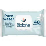 Lingettes bébé Nettoyantes Corps et Siège Peaux Sensibles Pure Water BIOLANE