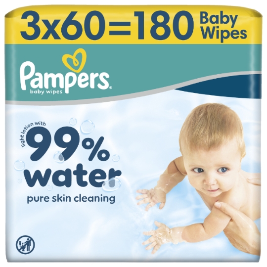 Lingettes pour Bébé 99% d'Eau PAMPERS