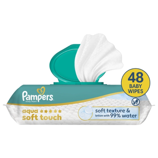 Lingettes Bébé Aqua Soft Touch PAMPERS