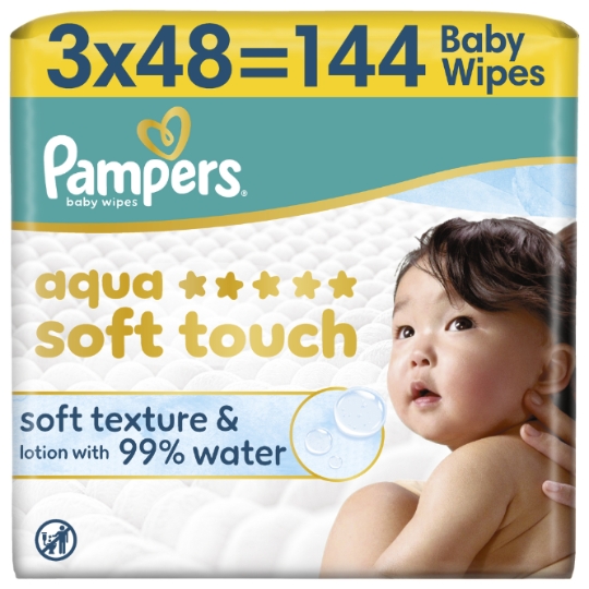 Lingettes Bébé Aqua Soft Touch PAMPERS