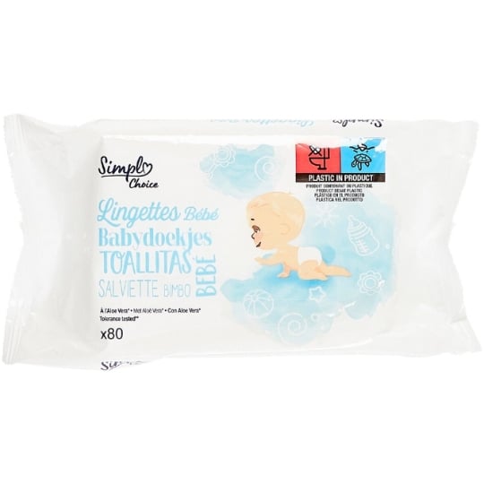 Lingettes bébé Nettoyantes Aloe Vera Hypoallergéniques SIMPL