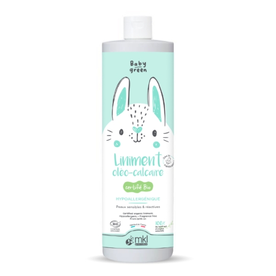 Liniment Oléo-Calcaire pour Bébé Bio Hypoallergénique pour Peaux Sensibles & Réactives MKL GREEN NATURE