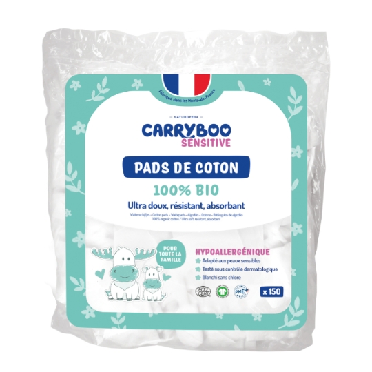 Cotons Pads Bio Bébé Change Et Toilette CARRYBOO