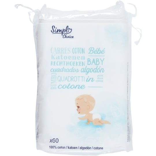 Cotons Maxi Carrés Bébé SIMPL