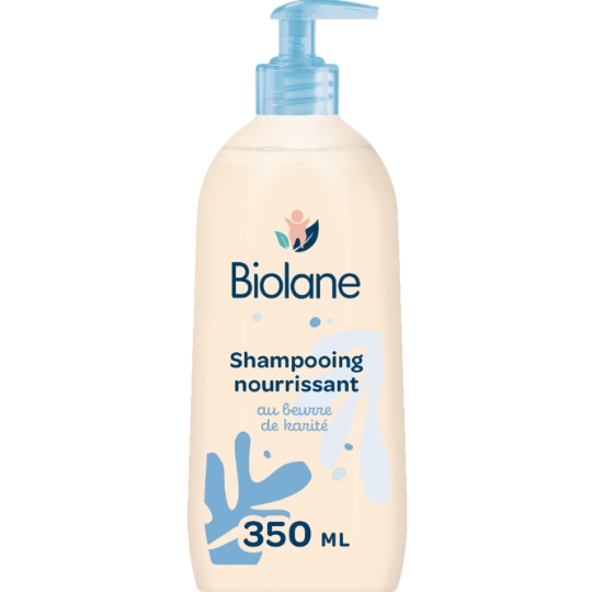Shampoing pour Bébé Nourrissant Cheveux Secs et Bouclés Beurre de Karité BIOLANE