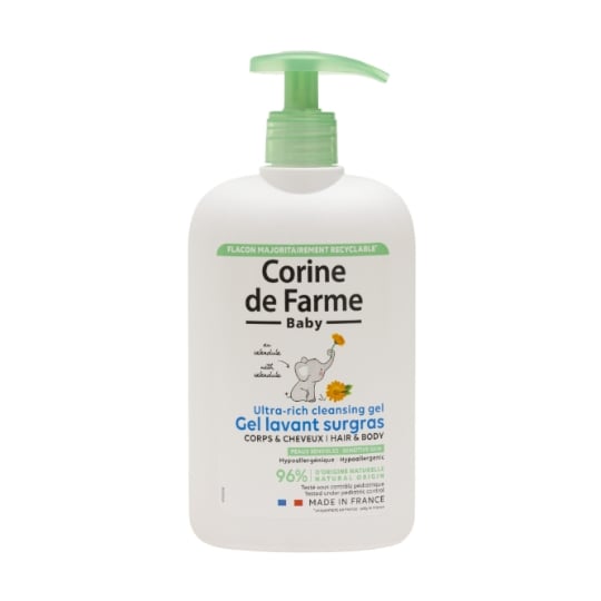 Gel douche bébé Corps et Cheveux Surgras Hypoallergénique CORINE DE FARME