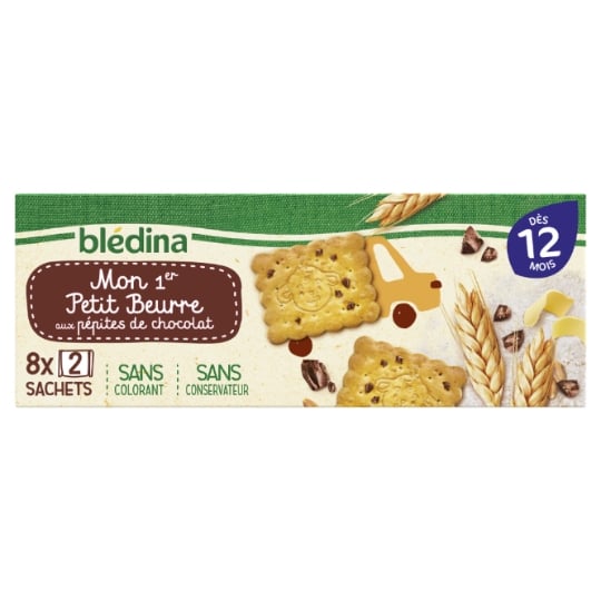 Biscuits Bébé dès 12 mois Petit beurre pépites chocolat BLEDINA